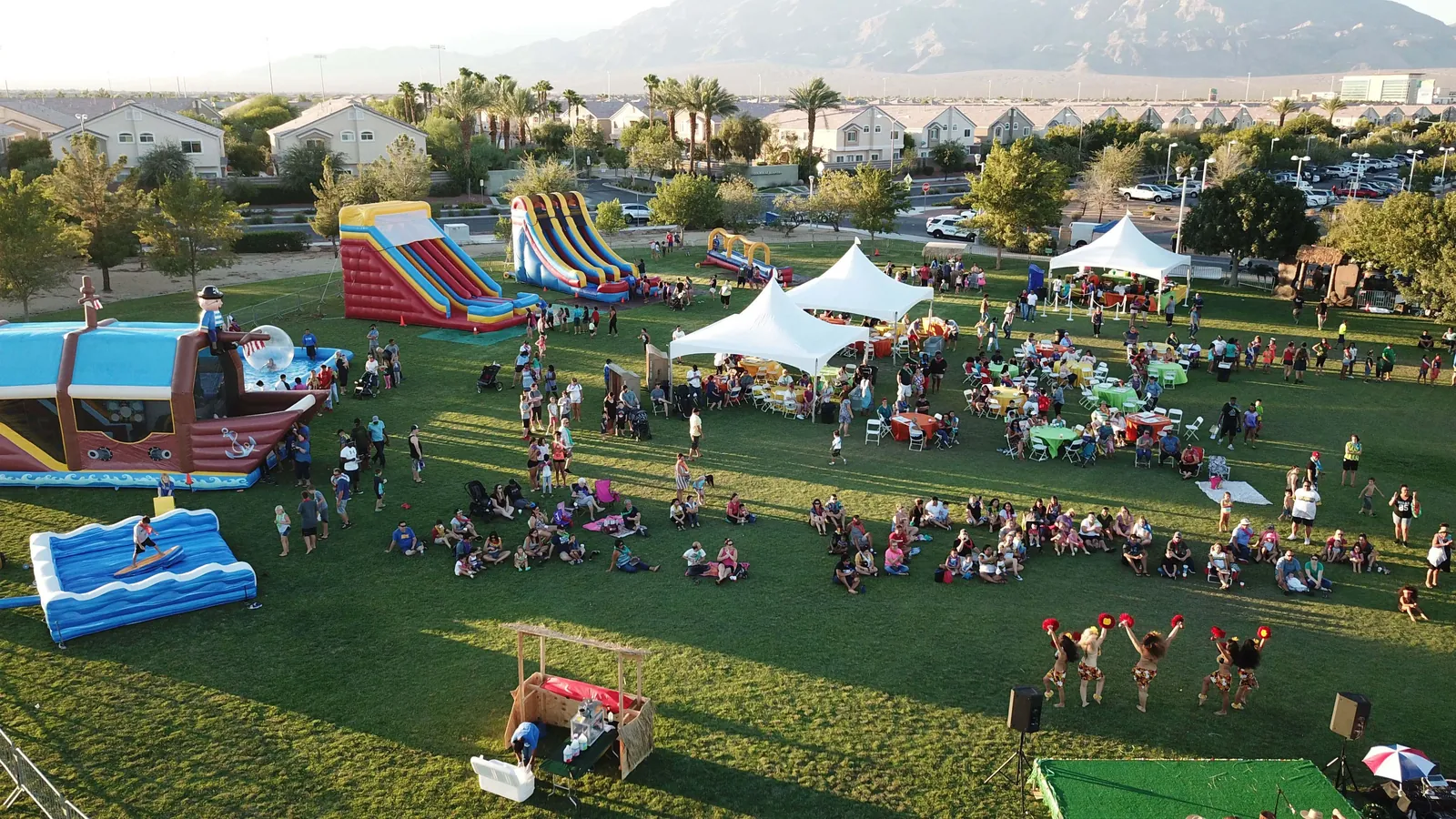 LVEP crew working an event production build in Las Vegas