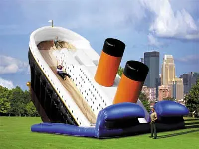 60ft titanic themed inflatable slide for rent in Las Vegas
