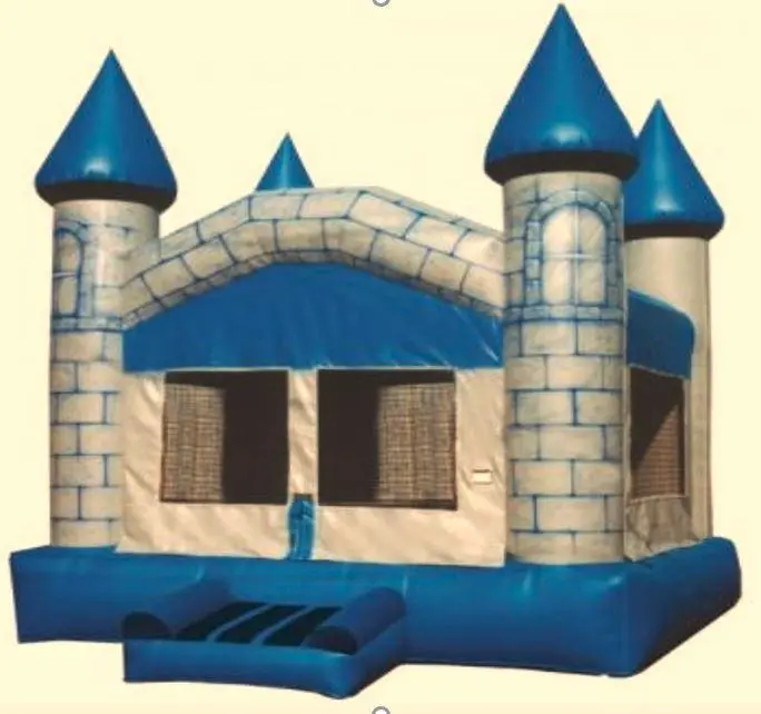 Blue castle bounce house inflatable for rent in Las Vegas