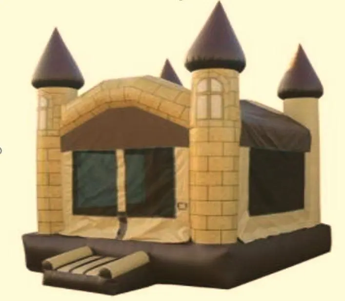 Brown castle bounce house inflatable for rent in Las Vegas