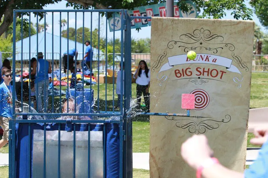 Dunk tank collapsible for rent in Las Vegas