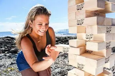 Giant jenga game for rent in Las Vegas