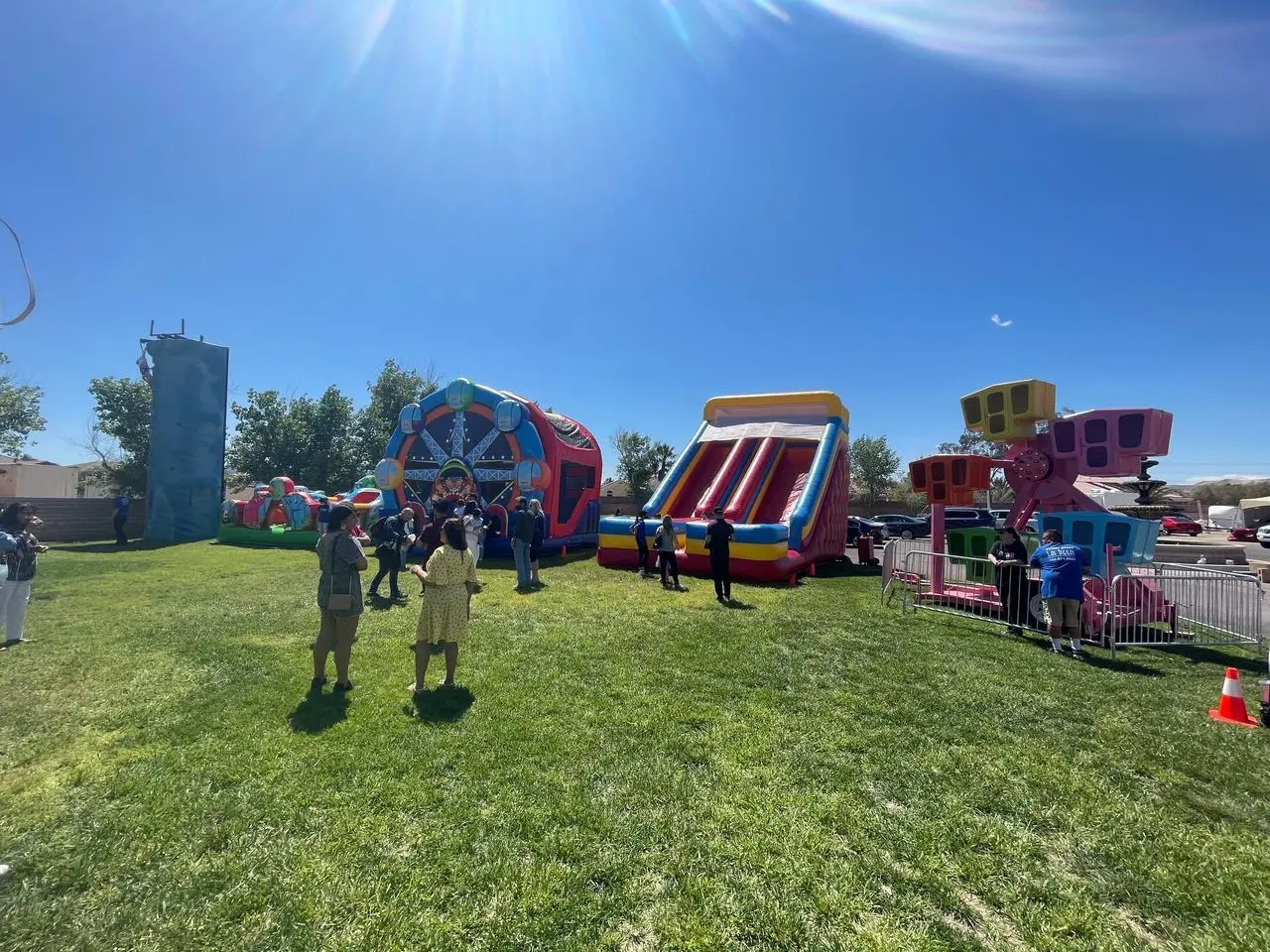 Outdoor inflatable attractions climbing wall slide carnival ride for rent in Las Vegas