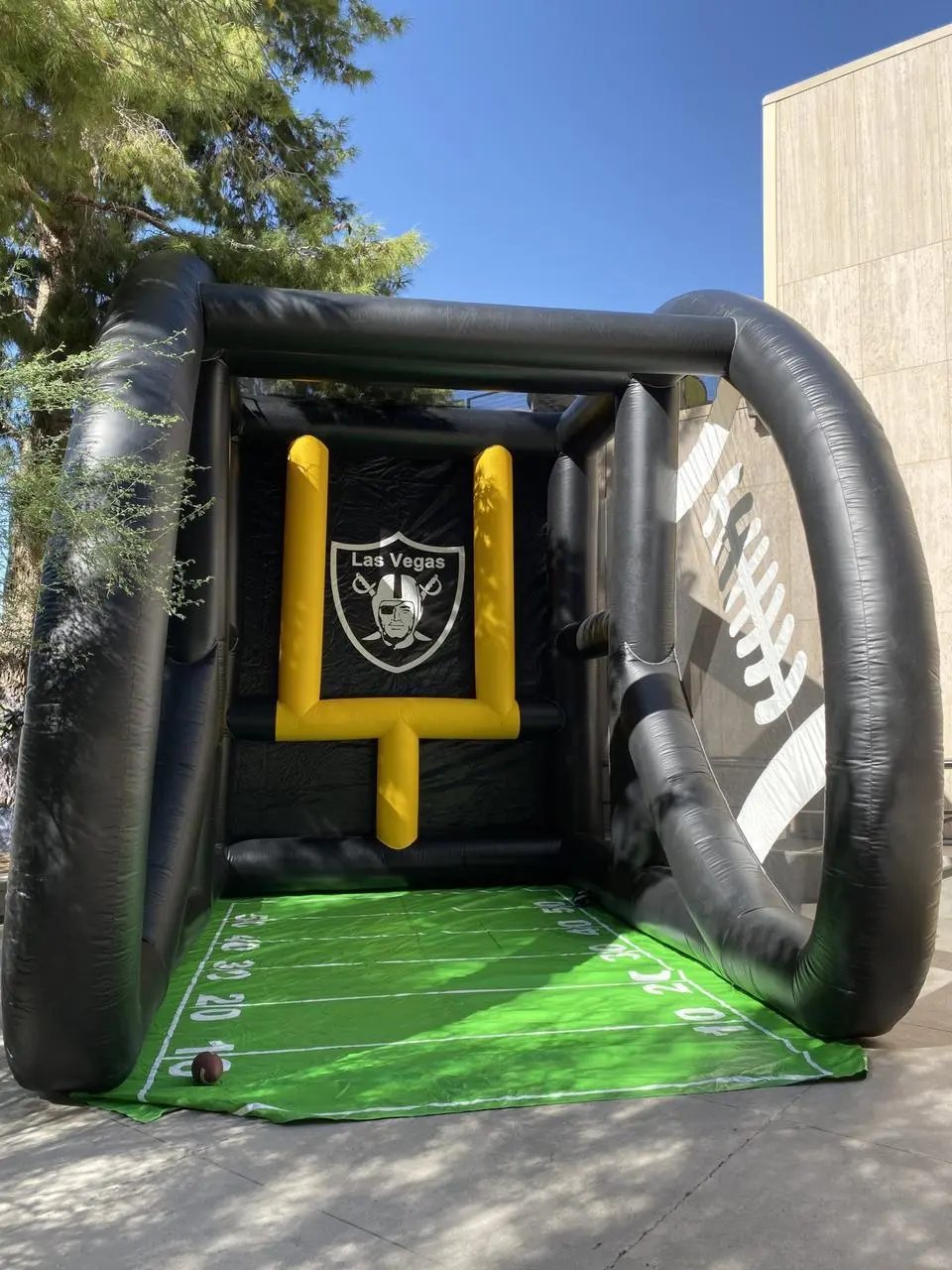 Raiders field goal kick football game inflatable for rent in Las Vegas