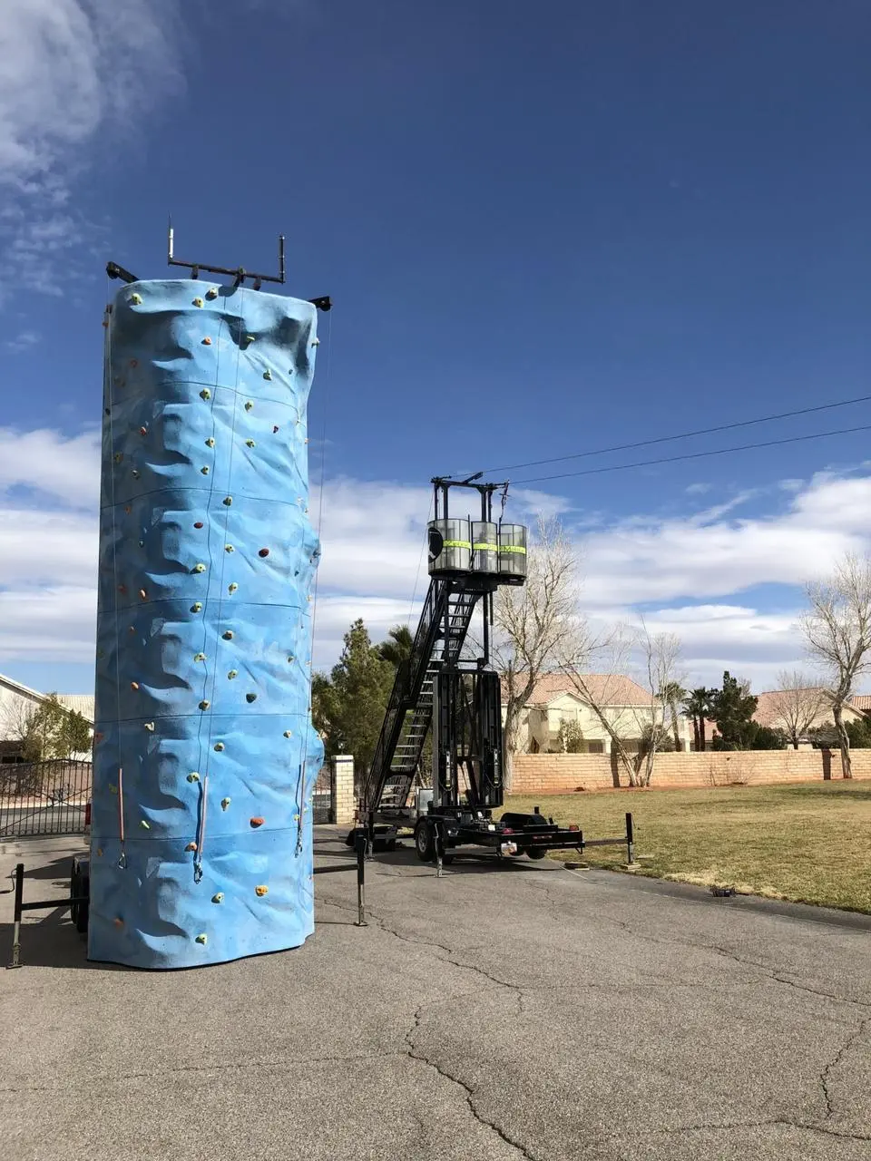 Rock climb wall for rent in Las Vegas