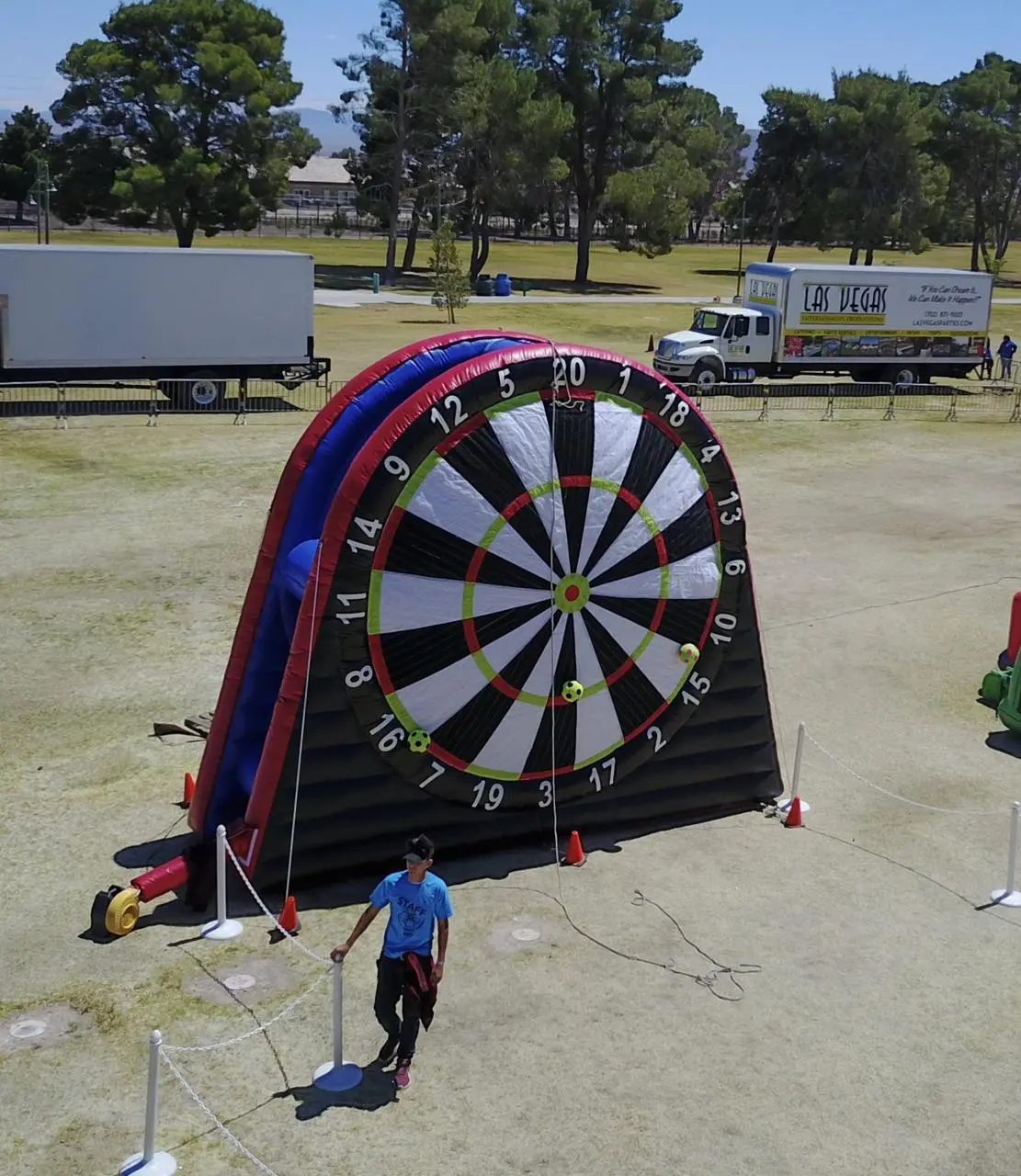 Soccer dart game inflatable for rent in Las Vegas