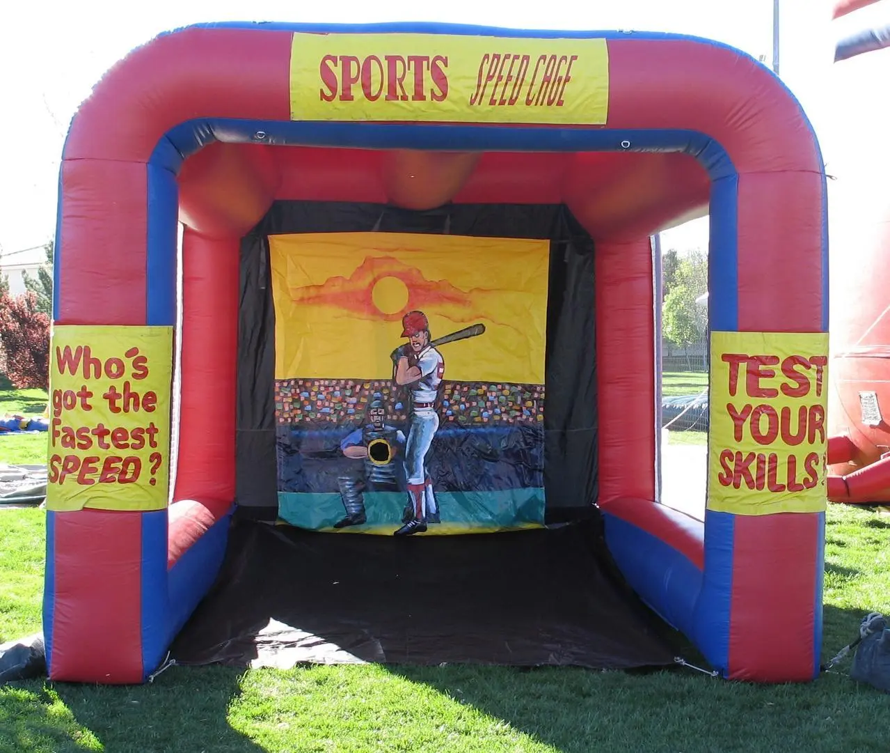 Speed pitch baseball game inflatable for rent in Las Vegas