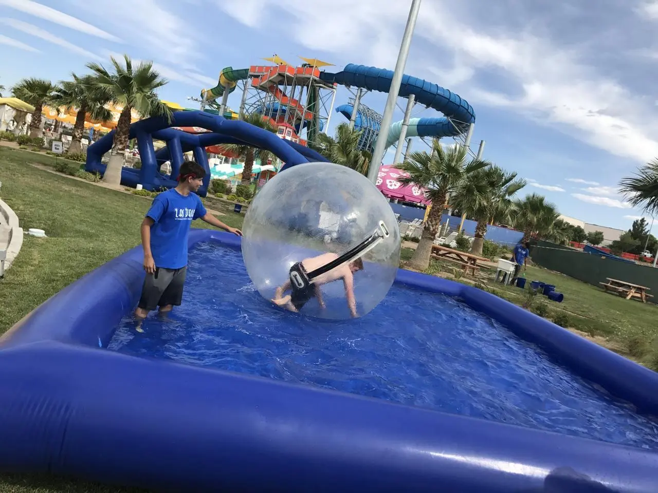 Water walking ball zorb inflatable pool water park for rent in Las Vegas