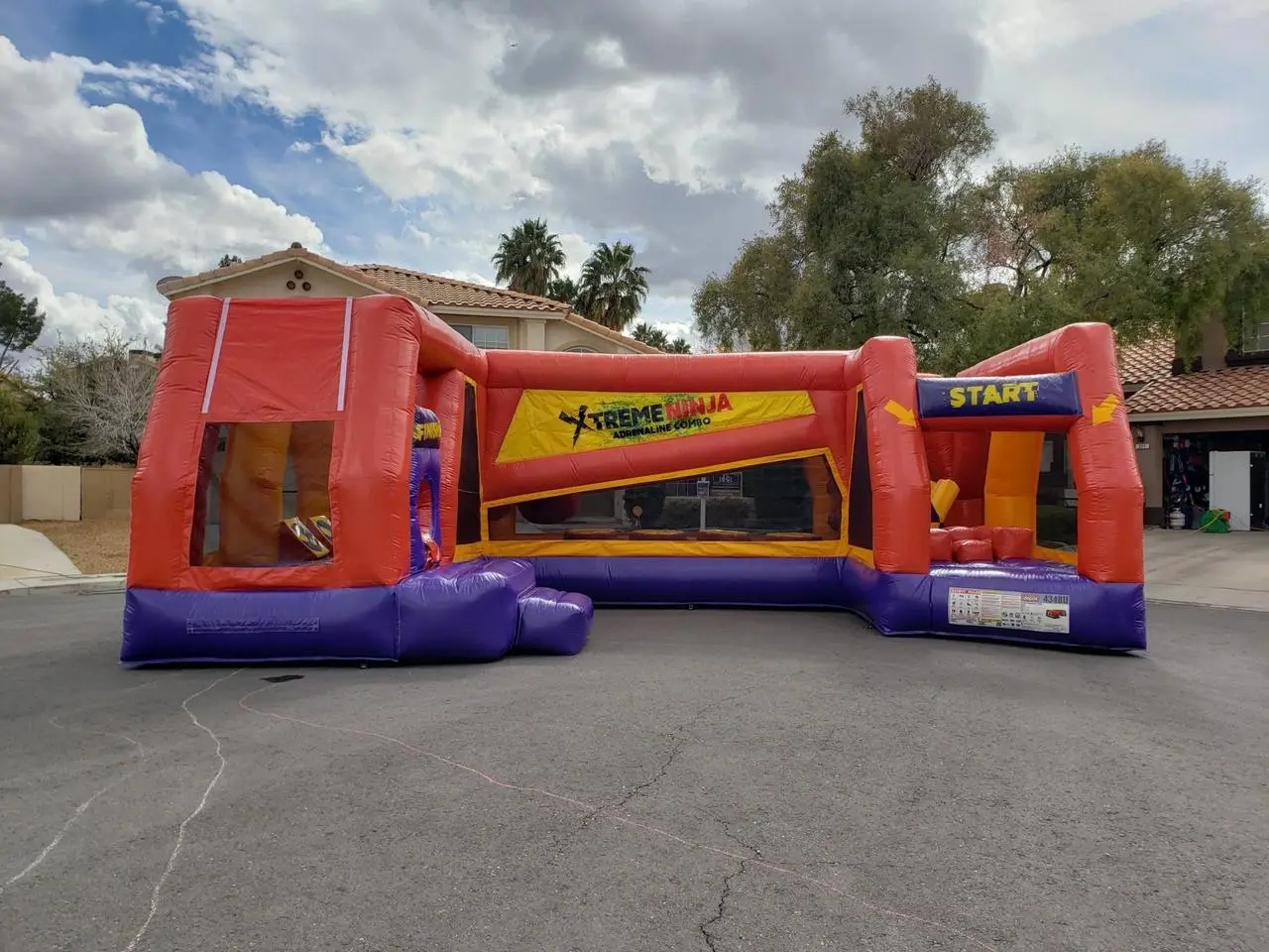 Xtreme ninja adrenaline combo inflatable obstacle course for rent in Las Vegas