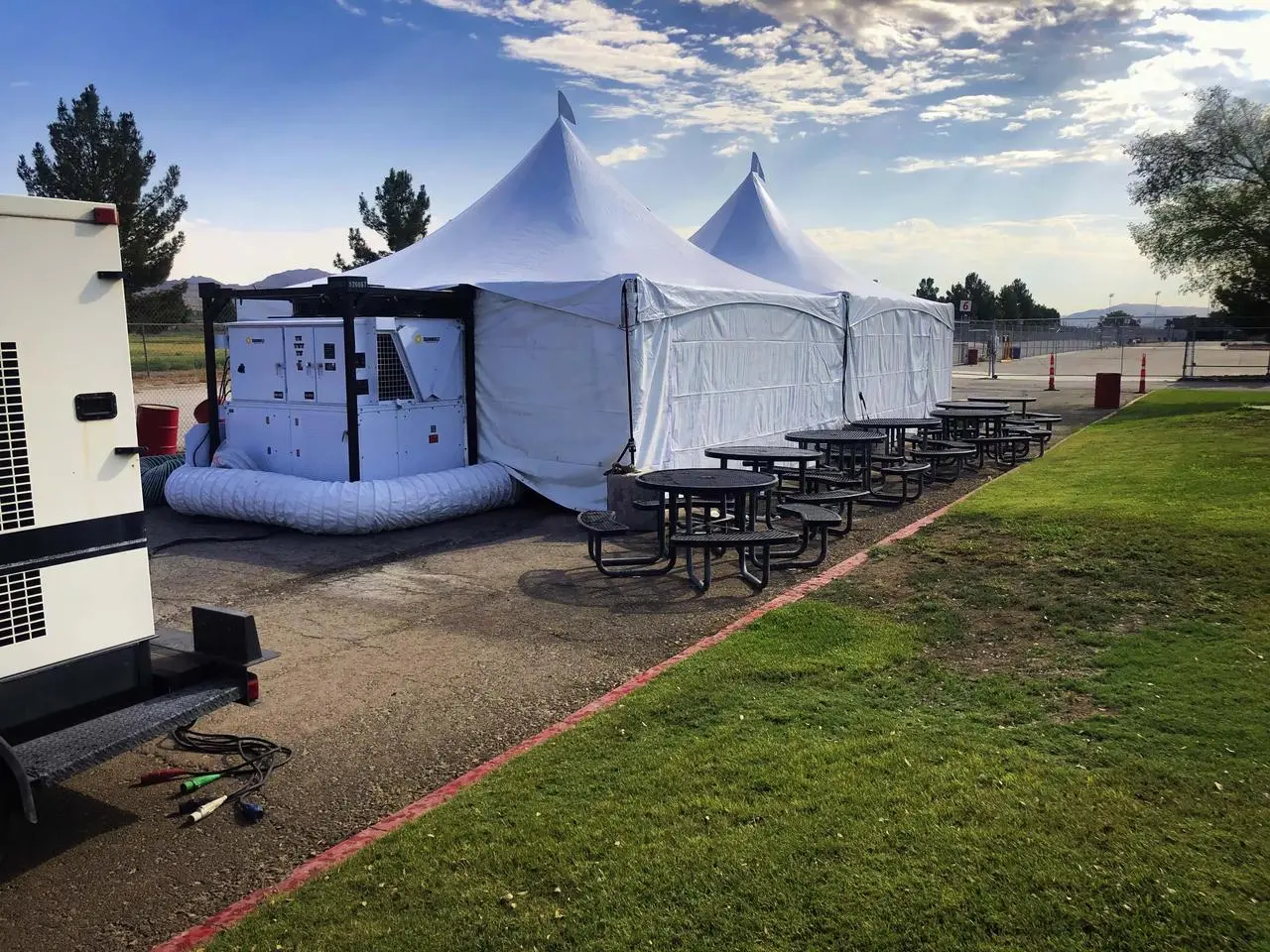Air conditioned tent climate control for rent in Las Vegas