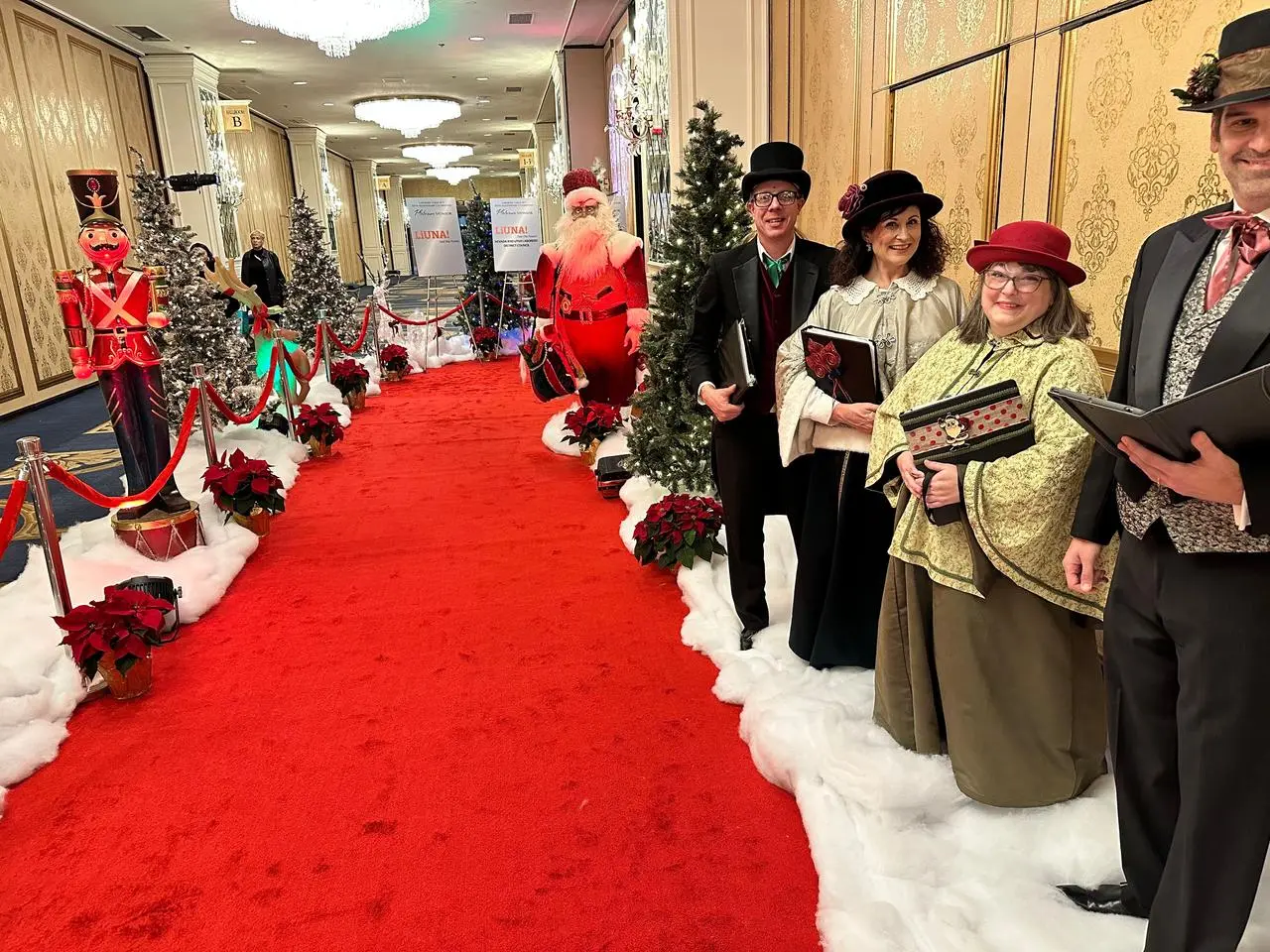 Family friendly holiday party with a Santa visit
