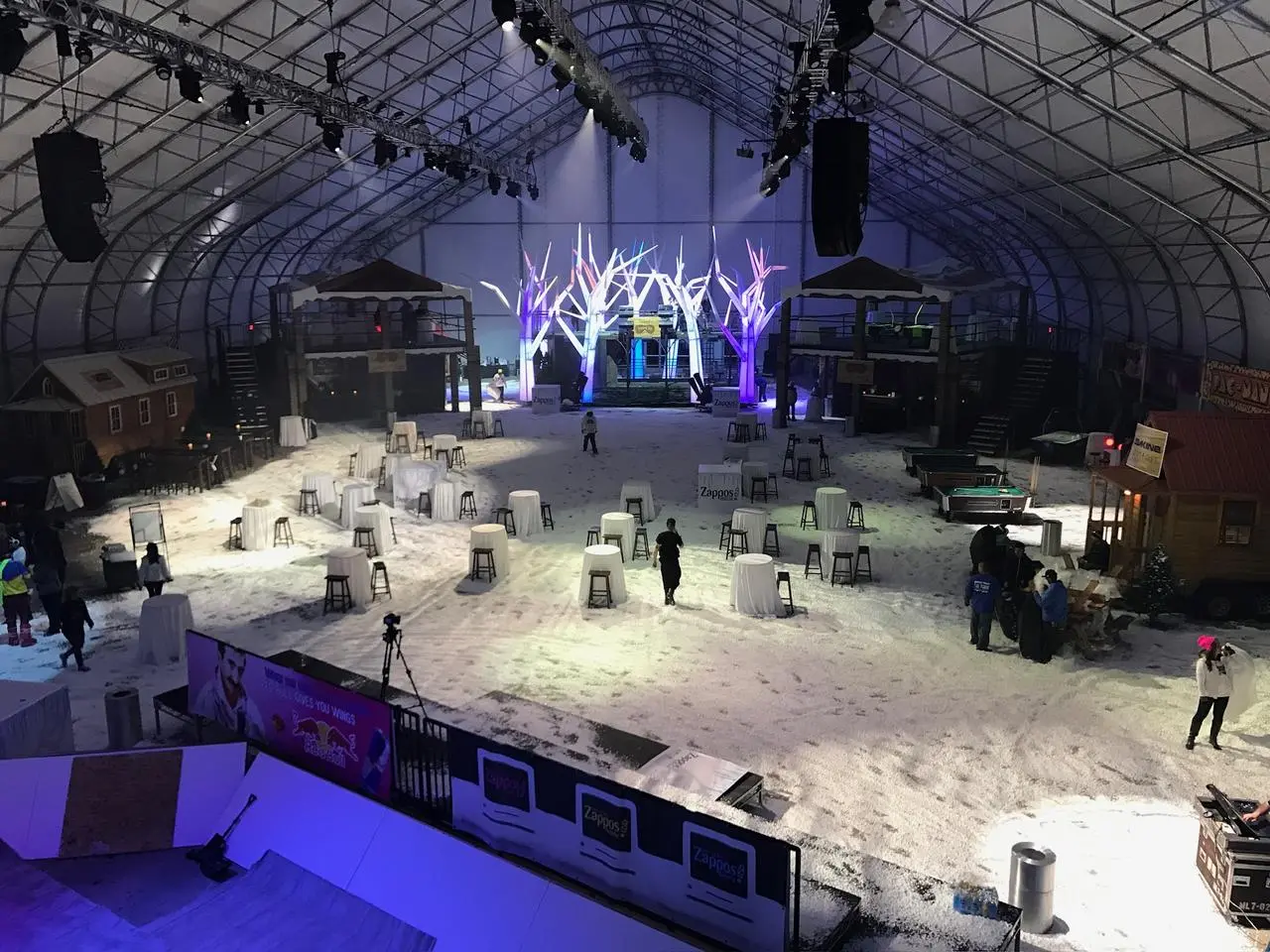 Holiday corporate celebration with entertainment