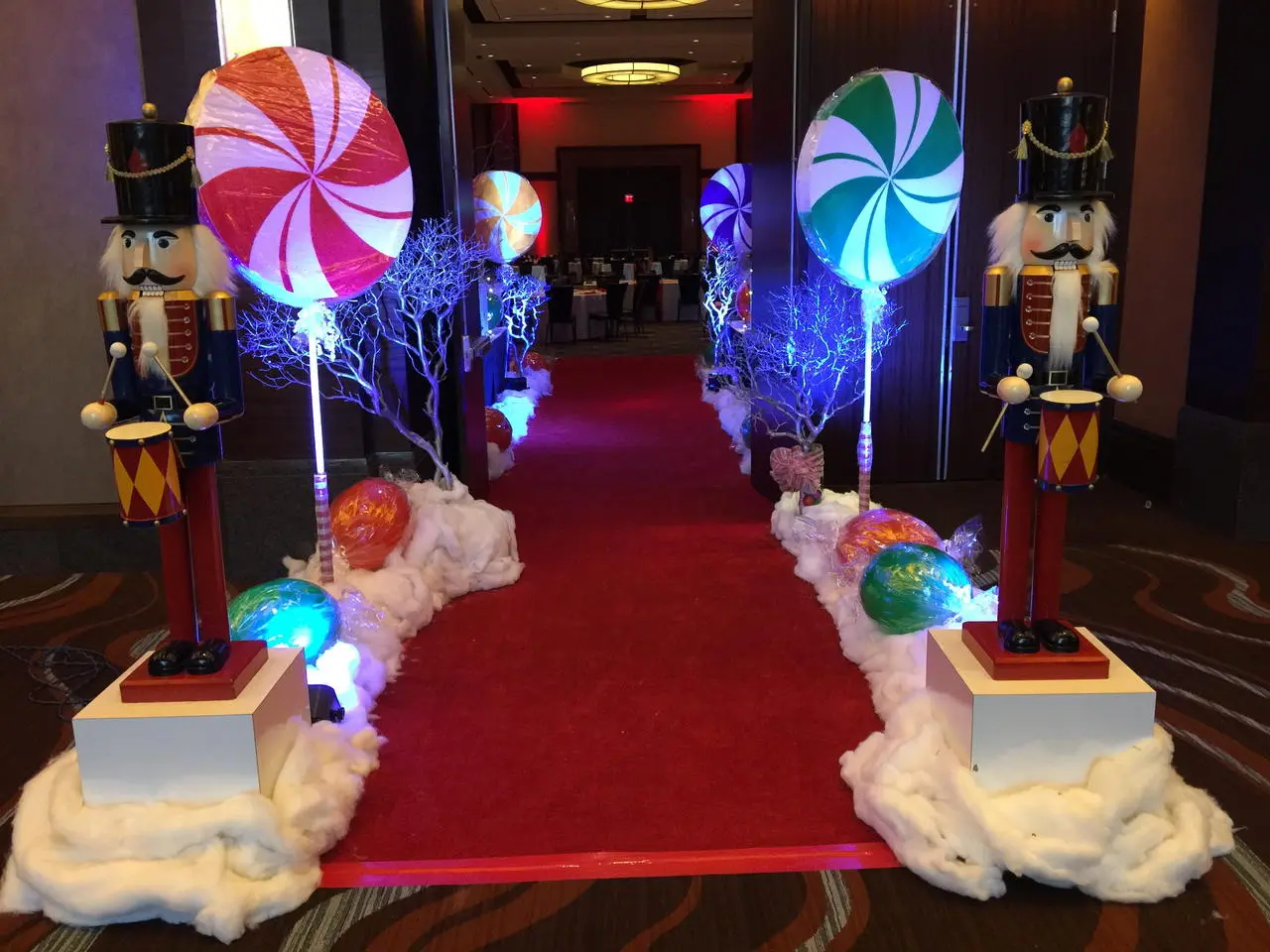 Office holiday party with an entertainment stage
