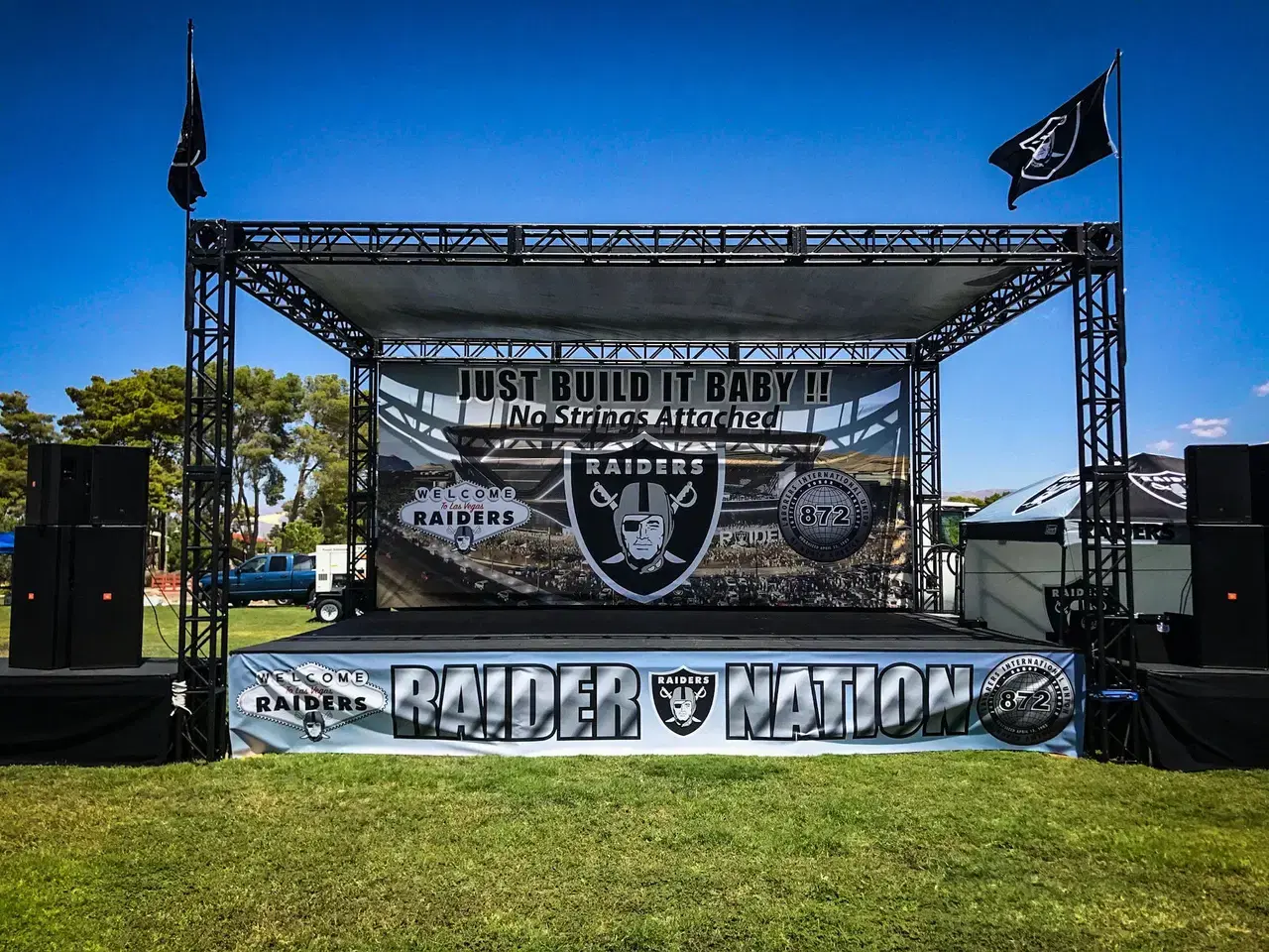 Las Vegas Raiders playoff celebration built for 10,000 guests