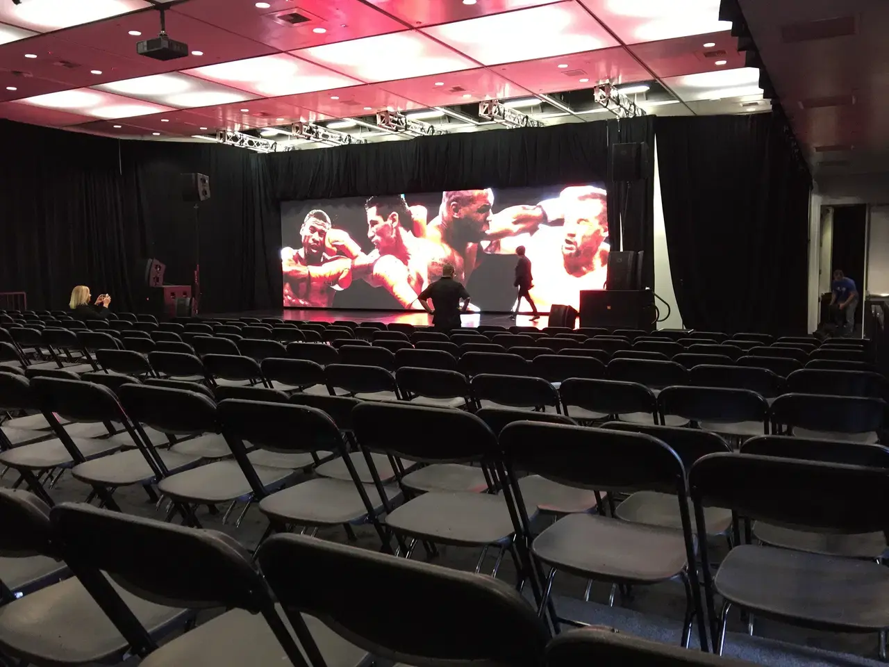 UFC fight night event production and audio visual setup in Las Vegas