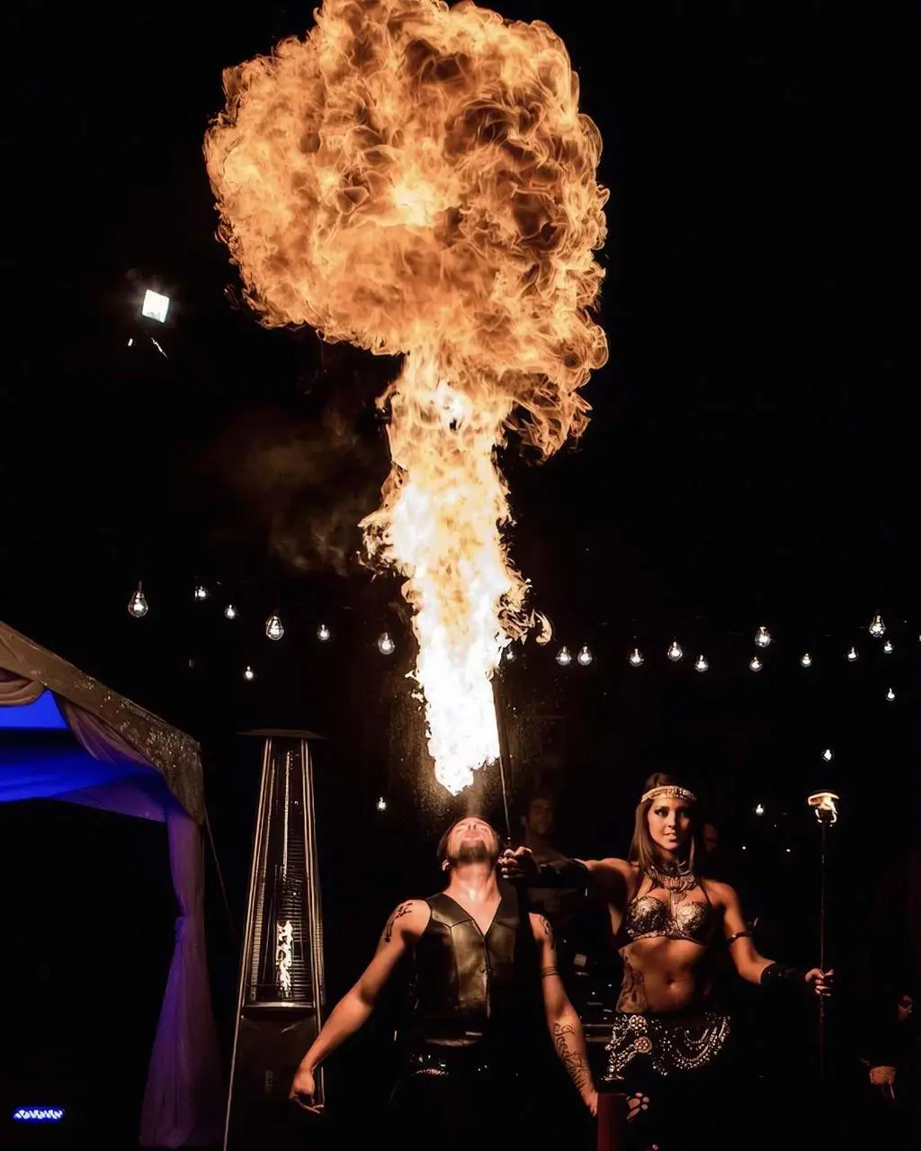 Fire performers fire breathing night event entertainment for rent in Las Vegas