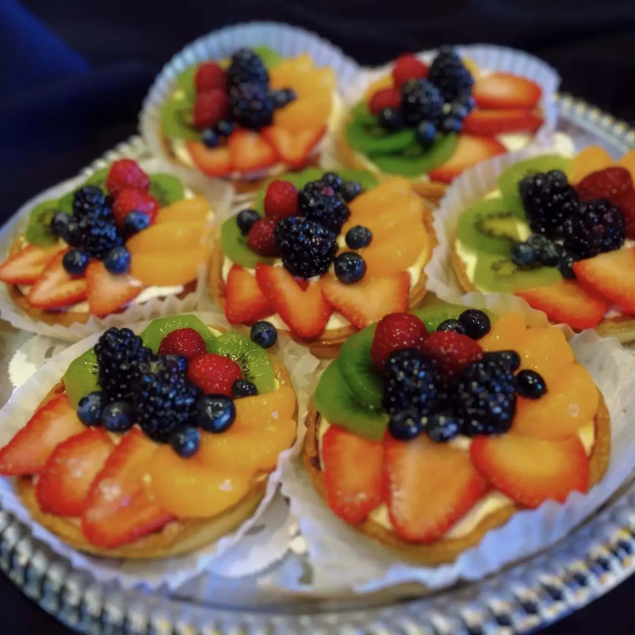 Individual fruit tarts dessert catering for rent in Las Vegas