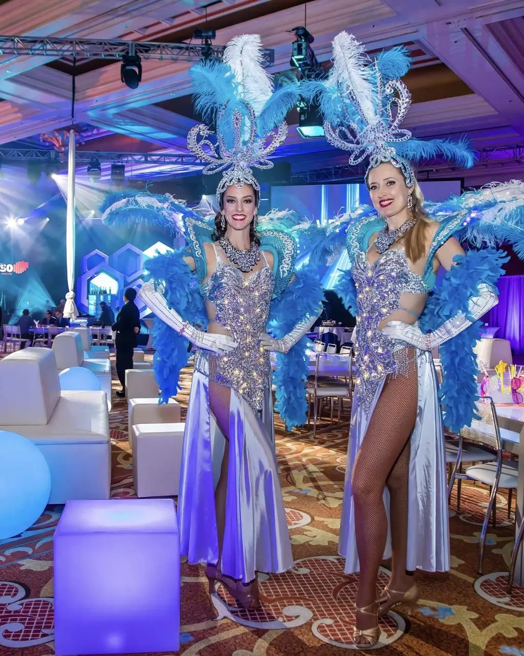 Las vegas showgirls feathered costumes event entertainment for rent in Las Vegas