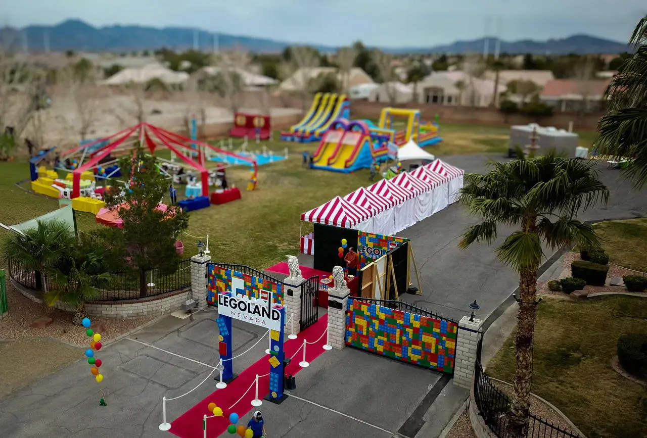 Legoland nevada themed outdoor event festival entrance for rent in Las Vegas