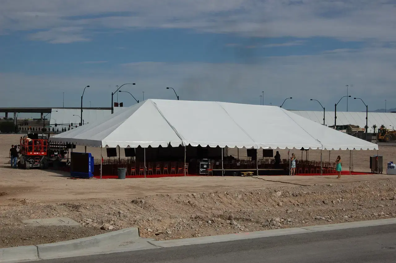 Building groundbreaking ceremony production