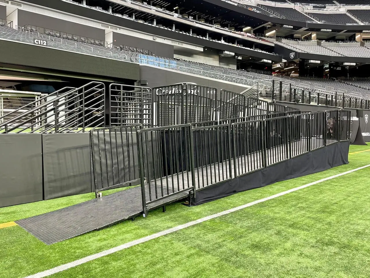 Ada ramp artificial turf field allegiant stadium raiders for rent in Las Vegas