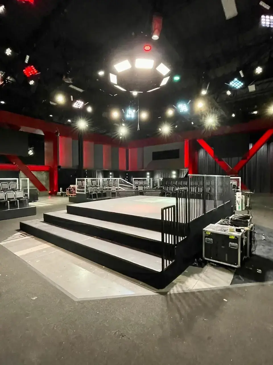 Tiered audience risers seating platform for rent in Las Vegas