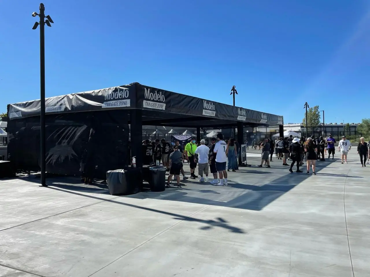 Custom Modelo tailgate zone brand booth tent structure