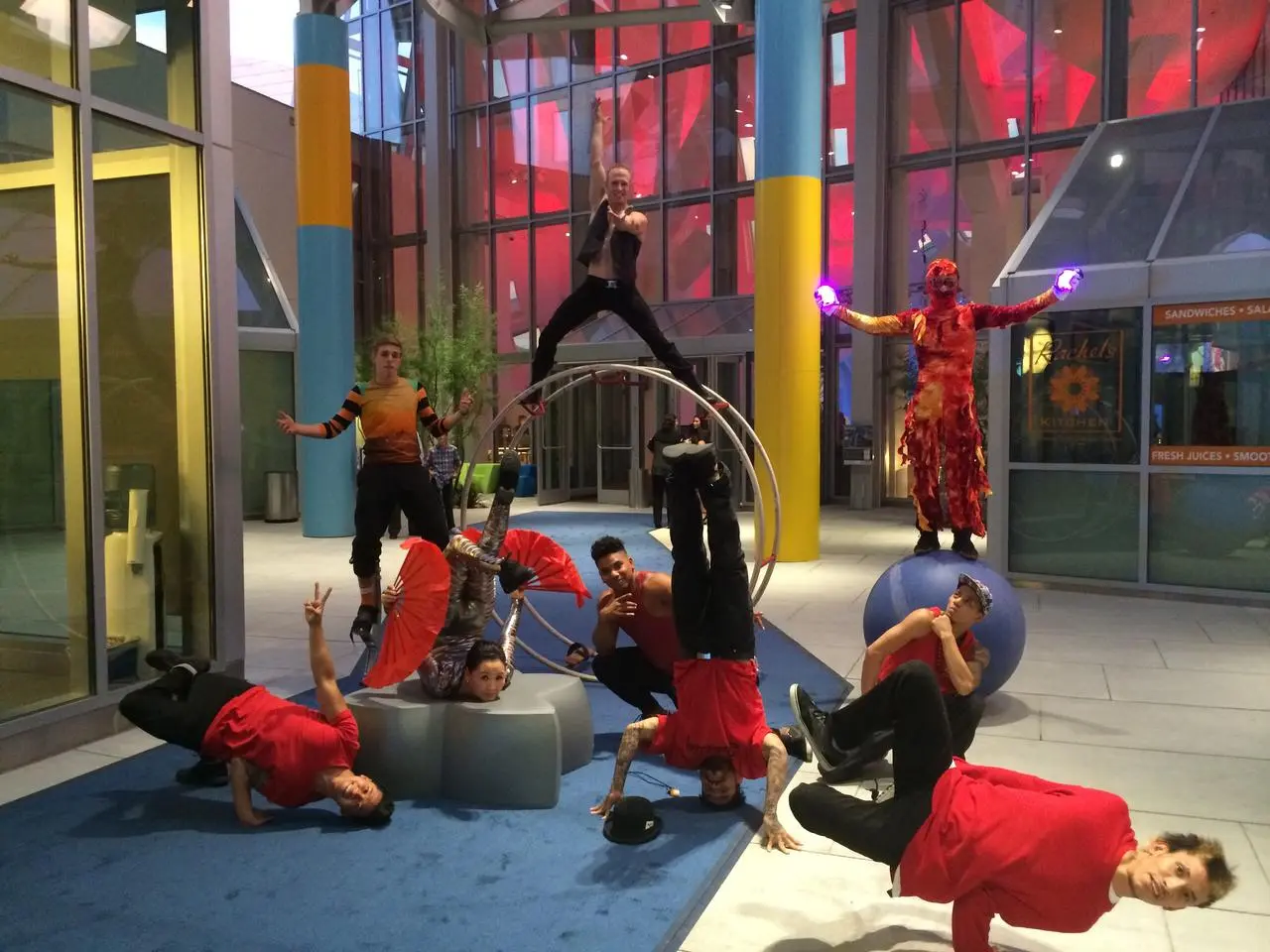Acrobatic performers cyr wheel fire performer stilt walker breakdancers event for rent in Las Vegas