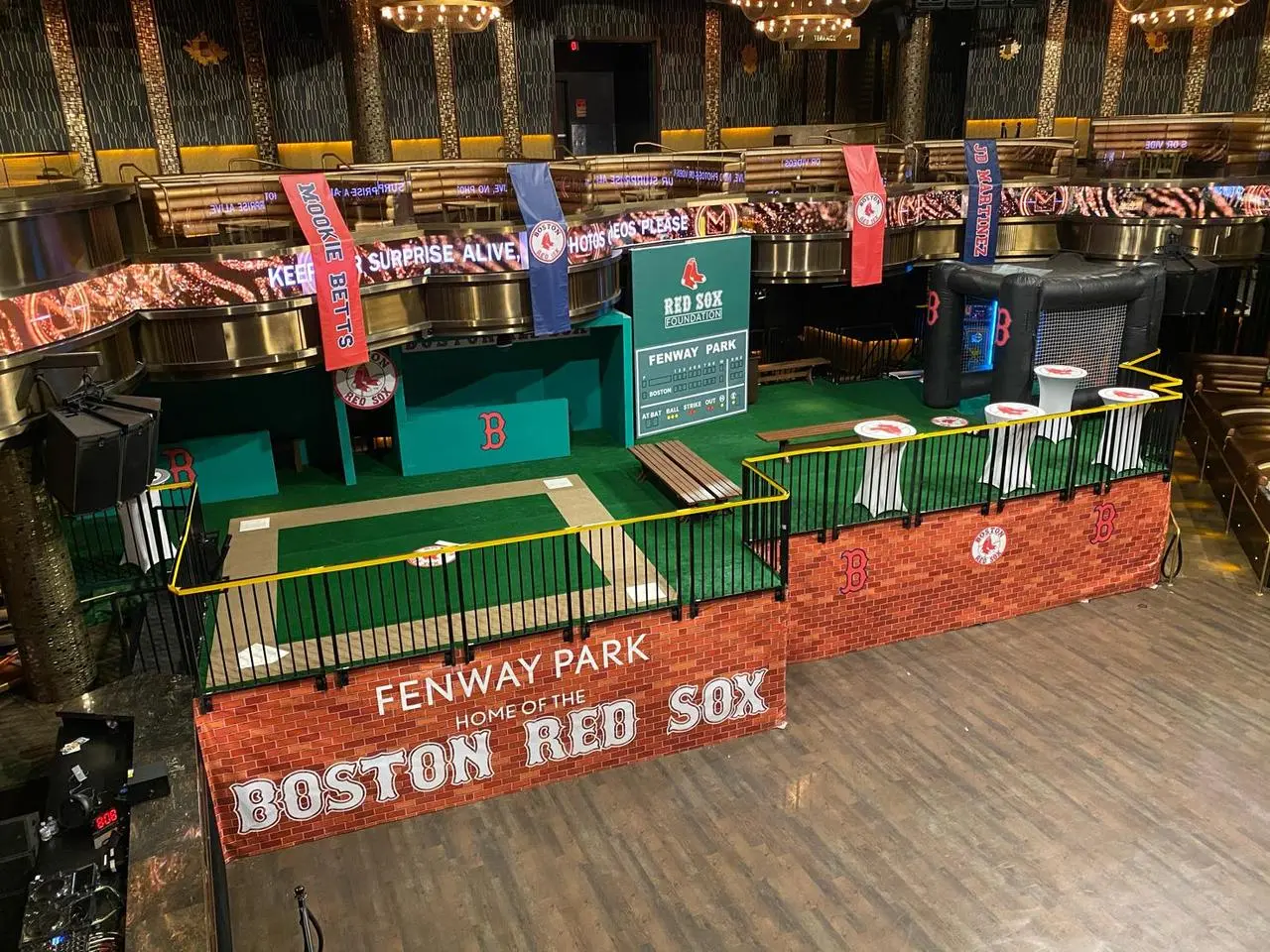 Boston red sox fenway park themed baseball field indoor event for rent in Las Vegas