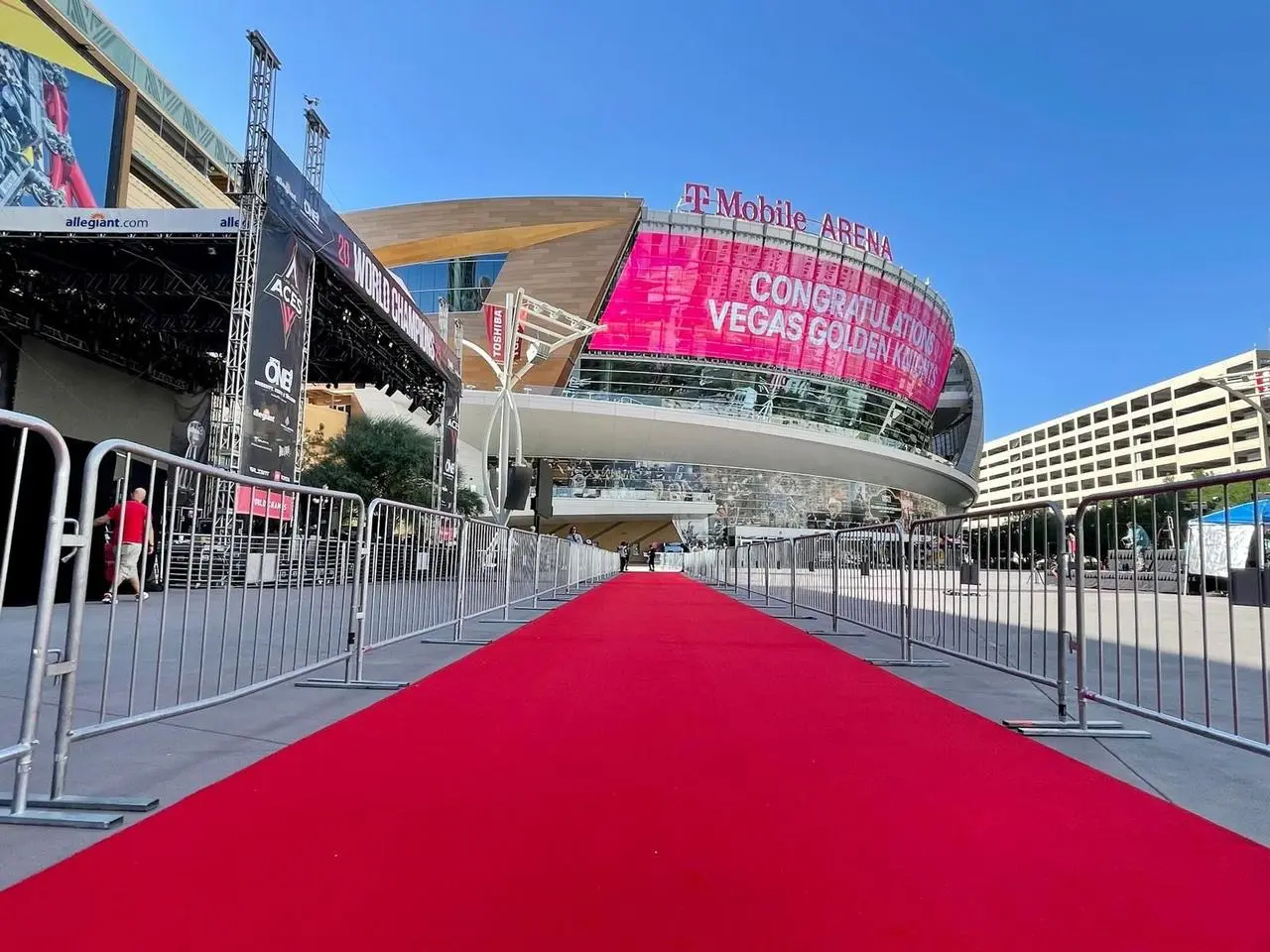 Event entrance party floor setup exterior view for rent in Las Vegas