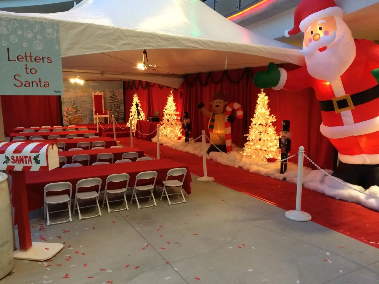 Letters to santa tent inflatable santa reindeer nutcrackers christmas event for rent in Las Vegas